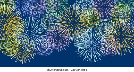 Fireworks Japanese Pattern Summer Background