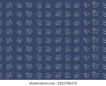 Patrón de kimono de fuegos artificiales (estilo dibujado a mano)