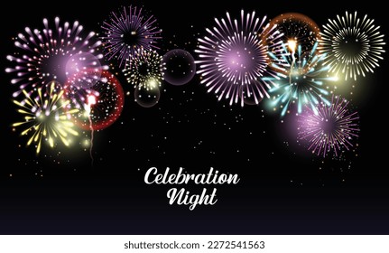  fireworks and light effect design eps vector