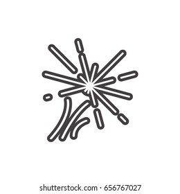 Fireworks line icon