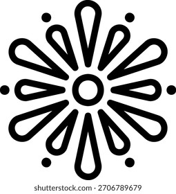 Illustrationsvektor eines Feuerwerksliniensymbols
