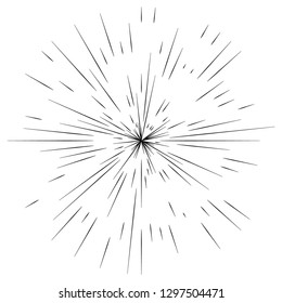 Fireworks line icon, outline vector sign, linear pictogram. Design elements logo/ Abstract Circular on white background isolated. Creative band art. Vector illustration EPS 10. digital for promotion