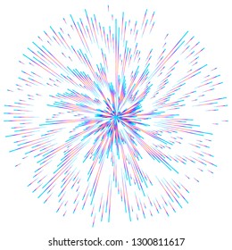 Fireworks line icon, outline vector sign, linear pictogram. Design elements logo/ Abstract Circular on white background isolated. Creative band art. Vector illustration EPS 10. digital for promotion