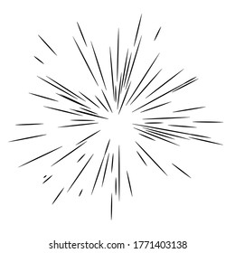 Fireworks line icon, outline vector sign, linear pictogram. Design elements logo/ Abstract Circular on white background isolated. Creative band art. Vector illustration EPS 10. digital for promotion