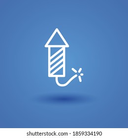 fireworks line icon, outline vector illustration.