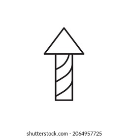 Fireworks line icon, outline vector sign, linear pictogram isolated on white. logo illustration