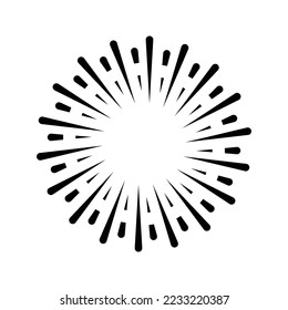 Fireworks line icon, outline vector sign, linear pictogram isolated on white. logo illustration