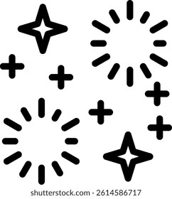 Fireworks Line Vector Icon Design