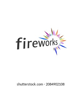 fireworks logo to celebrate new year