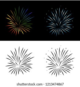 fireworks  logo icon design template vector
