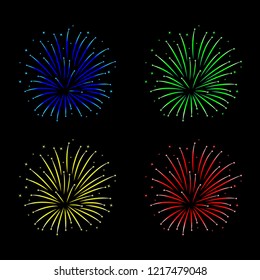 fireworks  logo icon design template vector