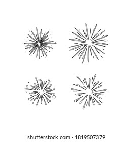 fireworks logo stock illustration design