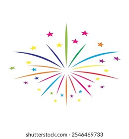 ícone de modelo de logotipo do fireworks design de ilustração