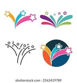 fireworks logo template icon illustration design