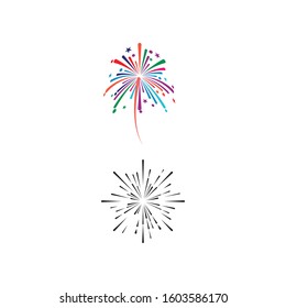 Fireworks Logo Template vector symbol nature