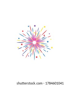 Fireworks Logo Template Vector Symbol Nature