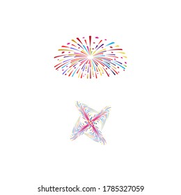Fireworks Logo Template vector symbol nature