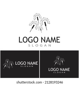Símbolo vector de plantilla de logotipo de Fireworks