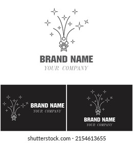 Símbolo vector de plantilla de logotipo de Fireworks