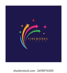 Fireworks logo vector background and symbol
