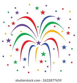 Fireworks Logo Vector Fantastic Party Miracle Vector Design..