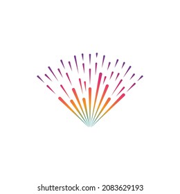 fireworks logo vector template design