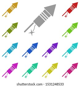 fireworks multi color icon. Simple glyph, flat vector of universal icons for UI and UX, website or mobile application