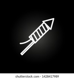 fireworks neon icon. Elements of carnival and amusement set. Simple icon for websites, web design, mobile app, info graphics