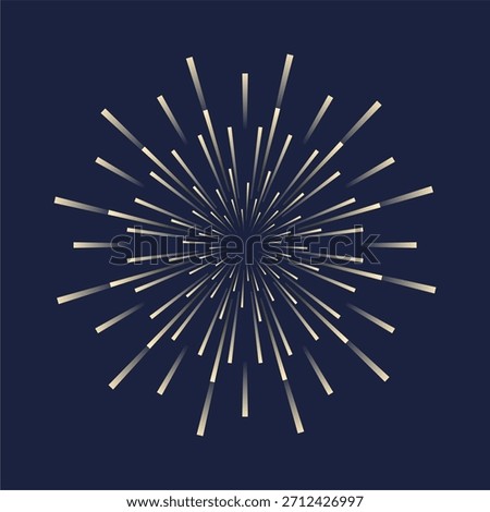 Fireworks new year background flat illustration