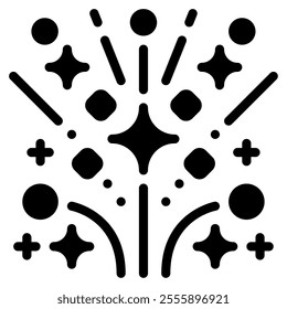 Fireworks New year icon illustration
