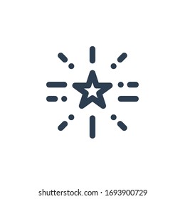 fireworks new year icon outline