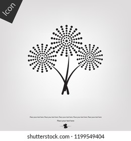 Fireworks. New year. Vector icon