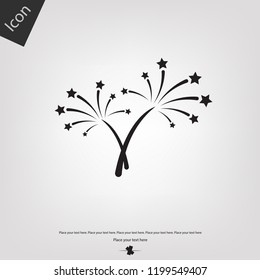 Fireworks. New year. Vector icon
