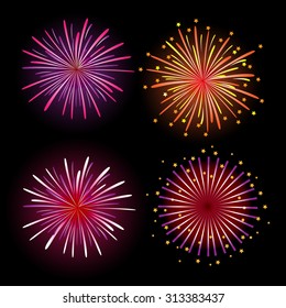 fireworks at night