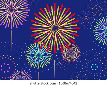 Fireworks in the night sky