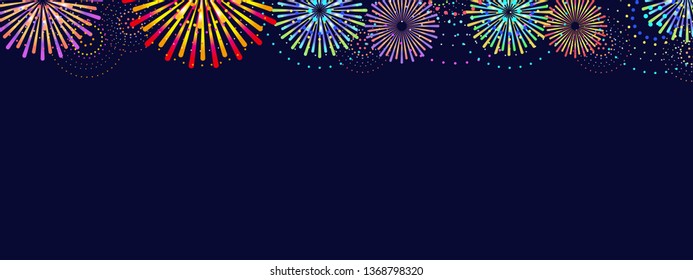 Fireworks in the night sky