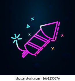 fireworks in nolan style icon. Simple thin line, outline vector of birthday icons for ui and ux, website or mobile application
