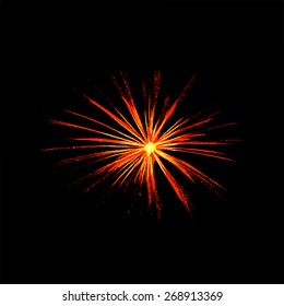 fireworks on a black background tracing Image