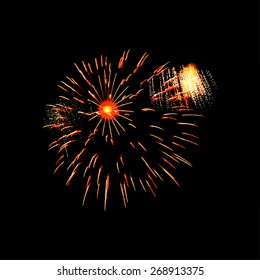 fireworks on a black background tracing Image