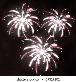 fireworks on the sky background