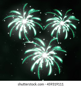 fireworks on the sky background