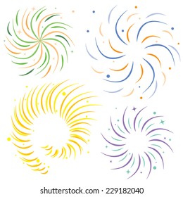 fireworks on white background