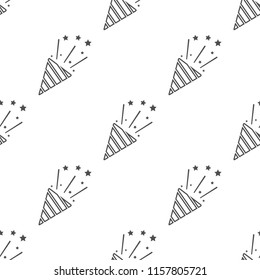 fireworks outline icon vector, can be used for web and mobile design seamless pattern