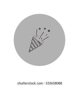 fireworks outline icon vector, can be used for web and mobile design
