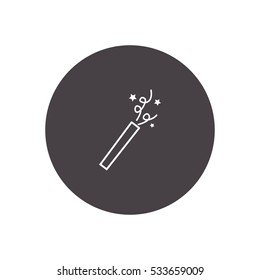 fireworks outline icon vector, can be used for web and mobile design