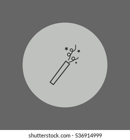 fireworks outline icon vector, can be used for web and mobile design