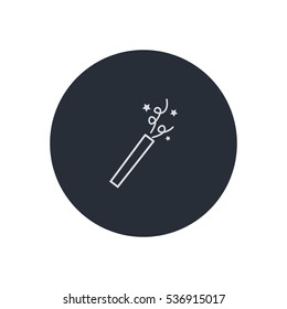 fireworks outline icon vector, can be used for web and mobile design