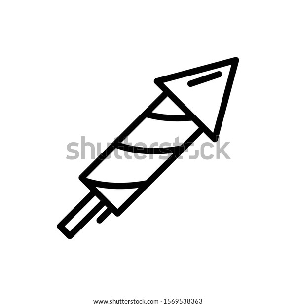 Fireworks Outline Icon Vector Illustration Isolated Stock Vector Royalty Free 1569538363 9786