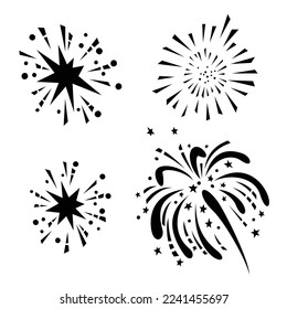 fireworks party celebration silhouette 02