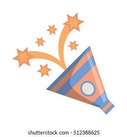 fireworks party isolated icon vector illustration design